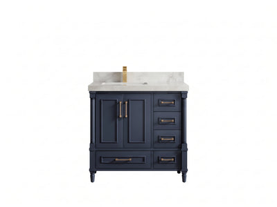 Aberdeen 36 in. W x 22 in. D Left Offset Sink Bathroom Vanity