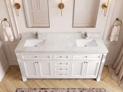 Paris 72 in. W x 22 in. D Double Sink Bathroom Vanity