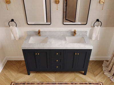 Nashville 60 in. W x 22 in. D Double Sink Bathroom Vanity
