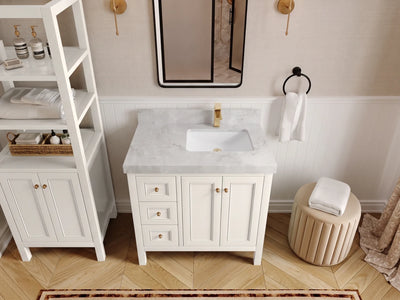 Nashville 36 in. W x 22 in. D Right Offset Sink Bathroom Vanity