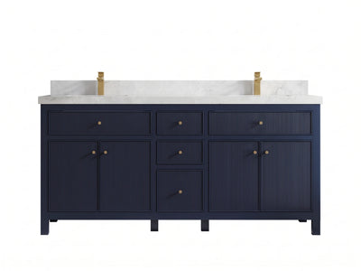 Sonoma 72 in W x 22 in D Free Standing Reeded Double Sink Bathroom Vanity