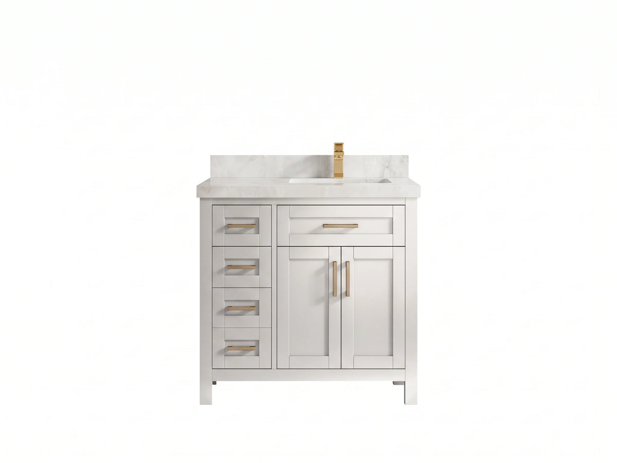 Cambridge 36 in. W x 22 in. D Right Offset Sink Bathroom Vanity