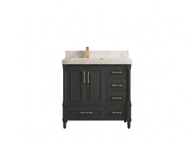 Aberdeen 36 in. W x 22 in. D Left Offset Sink Bathroom Vanity
