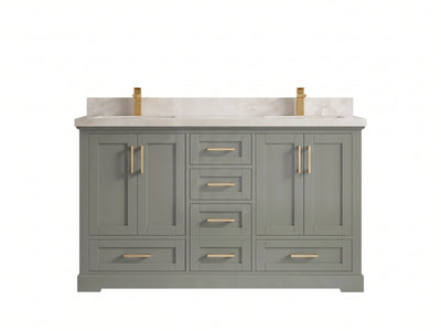 Boston 60 in. W x 22 in. D Double Sink Bathroom Vanity