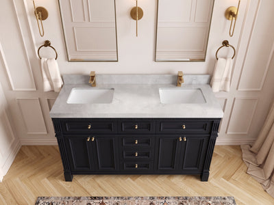 Paris 60 in. W x 22 in. D Double Sink Bathroom Vanity