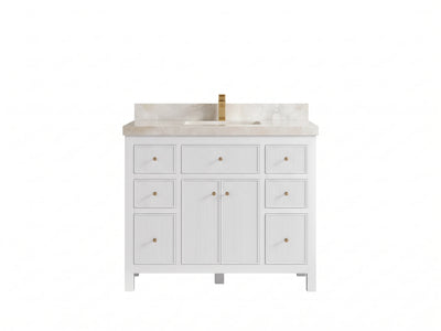 Sonoma 42 in W x 22 in D Free Standing Reeded Single Sink Bathroom Vanity