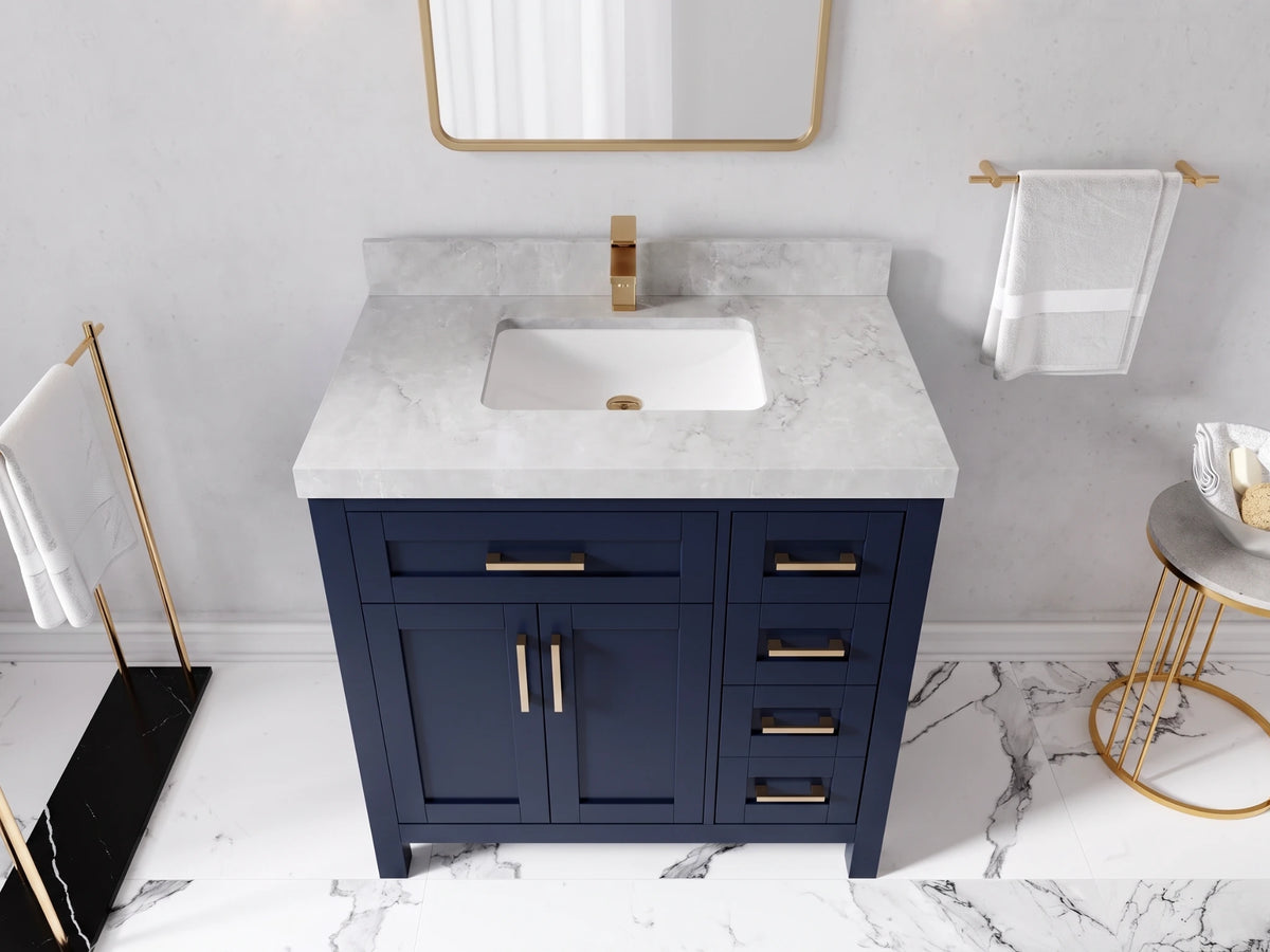 Cambridge 36 in. W x 22 in. D Single Center Sink Bathroom Vanity