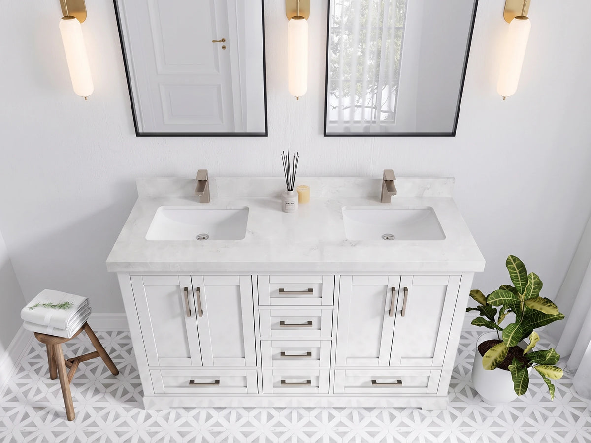Boston 60 in. W x 22 in. D Double Sink Bathroom Vanity