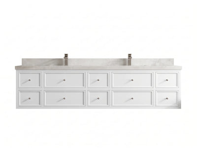 Roswell Floating 84 in. W x 22 in. D Double Sink Bathroom Vanity