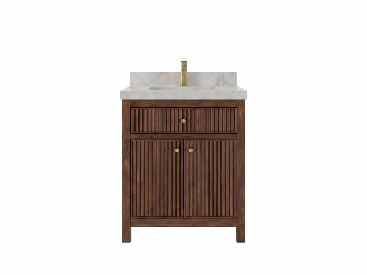 Sonoma Teak Wood 30 in. W x 22 in. D Single Sink Bathroom Vanity