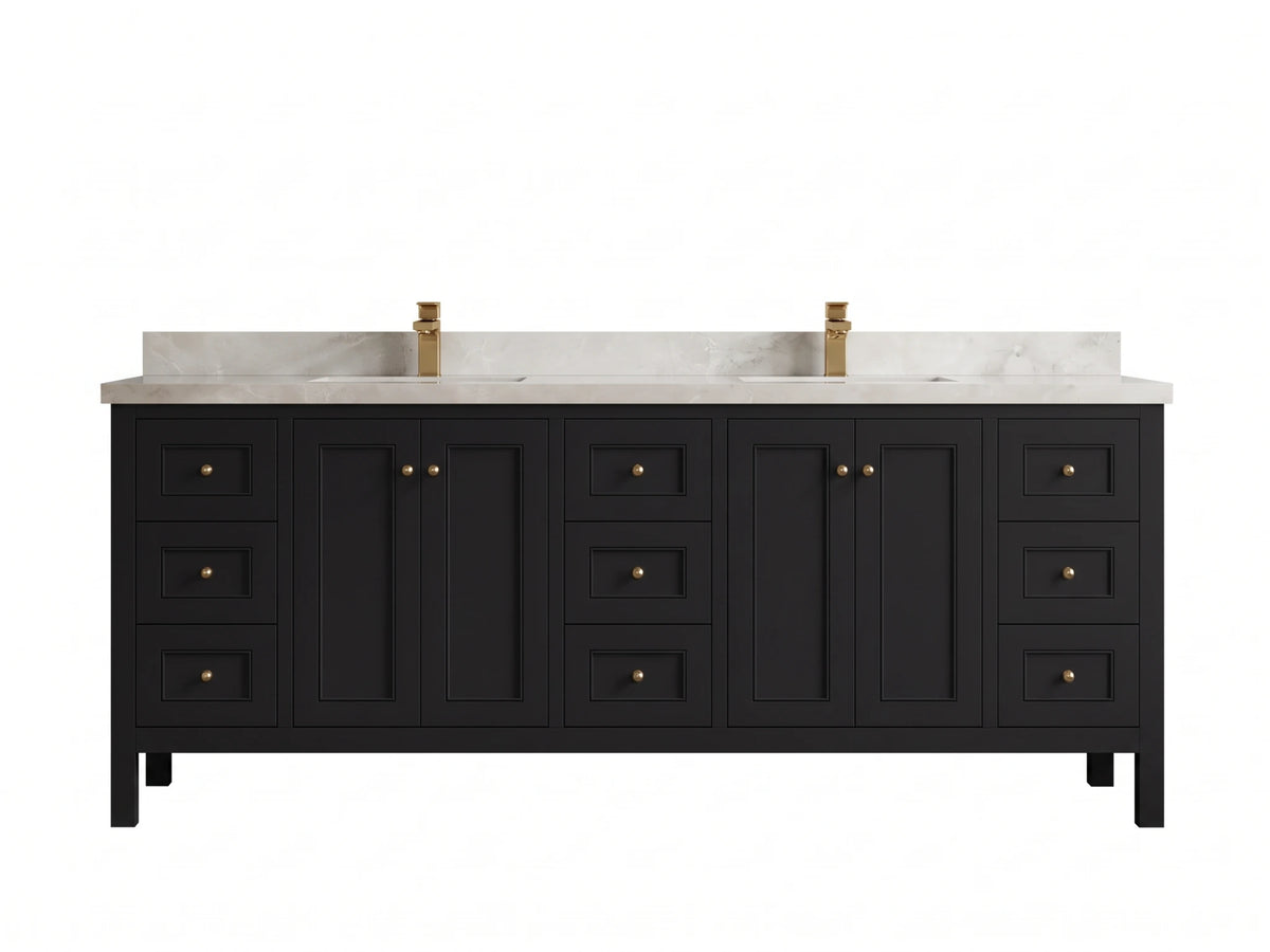 Nashville 84 in W x 22 in D Double Sink Bathroom Vanity