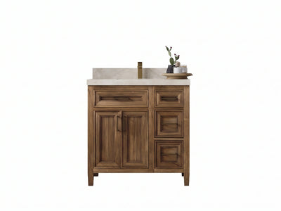Santa Monica Teak Wood 36 in. W x 22 in. D Single Sink Bathroom Vanity