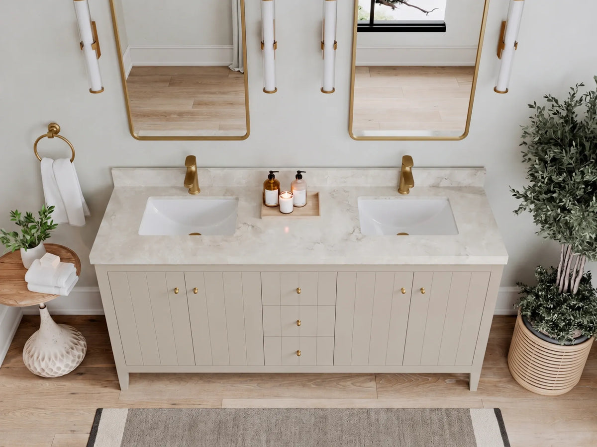 Atlanta 72 in. W x 22 in. D Double Sink Bathroom Vanity