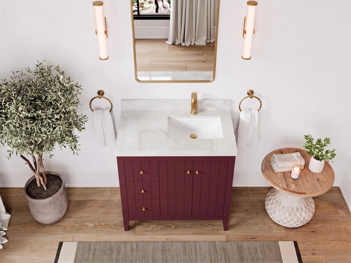 Atlanta 36 in. W x 22 in. D Right Offset Sink Bathroom Vanity