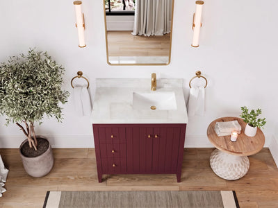 Atlanta 36 in. W x 22 in. D Right Offset Sink Bathroom Vanity