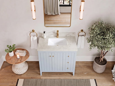 Atlanta 36 in. W x 22 in. D Center Sink Modern Bathroom Vanity
