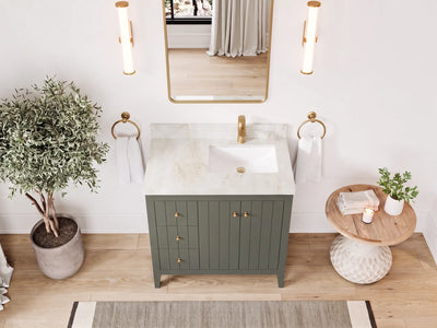 Atlanta 36 in. W x 22 in. D Right Offset Sink Bathroom Vanity