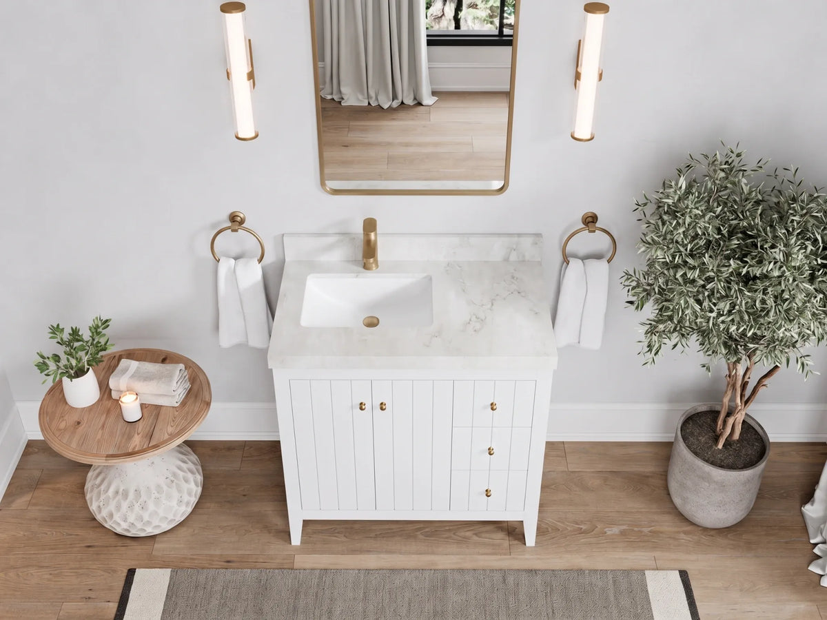 Atlanta 36 in. W x 22 in. D Left Offset Sink Bathroom Vanity