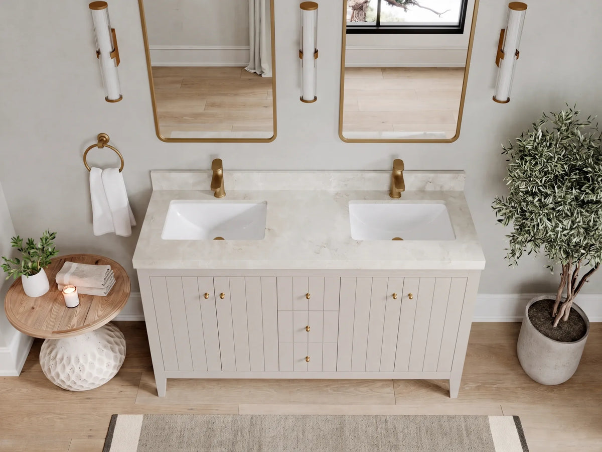 Atlanta 60 in. W x 22 in. D Double Sink Bathroom Vanity