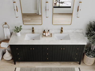 Atlanta 84 in. W x 22 in. D Double Sink Bathroom Vanity