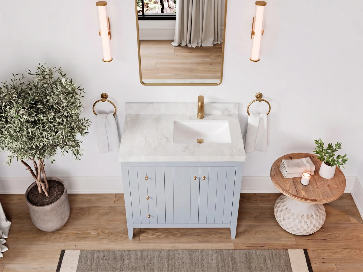Atlanta 36 in. W x 22 in. D Right Offset Sink Bathroom Vanity