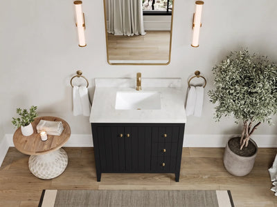 Atlanta 36 in. W x 22 in. D Center Sink Modern Bathroom Vanity