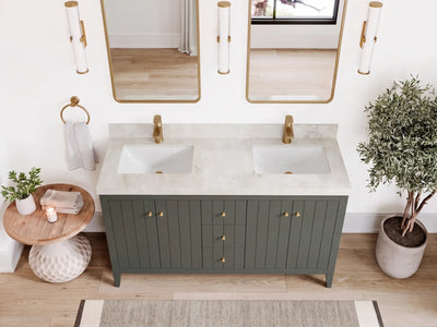 Atlanta 60 in. W x 22 in. D Double Sink Bathroom Vanity