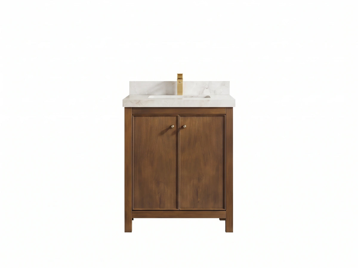 Chicago Teak 30 in. W x 22 in. D Single Sink Bathroom Vanity