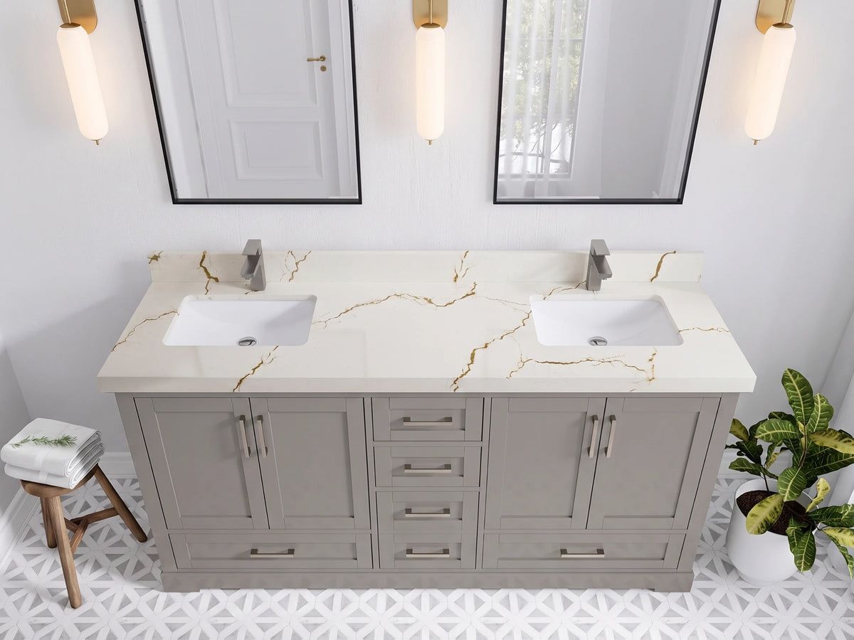 Boston 72 in. W x 22 in. D Double Sink Bathroom Vanity