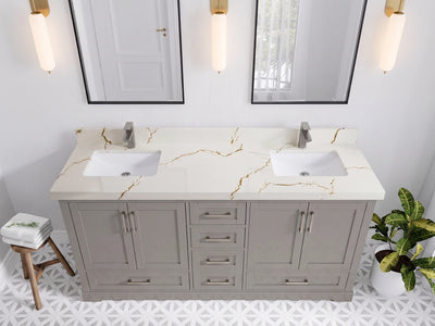 Boston 72 in. W x 22 in. D Double Sink Bathroom Vanity