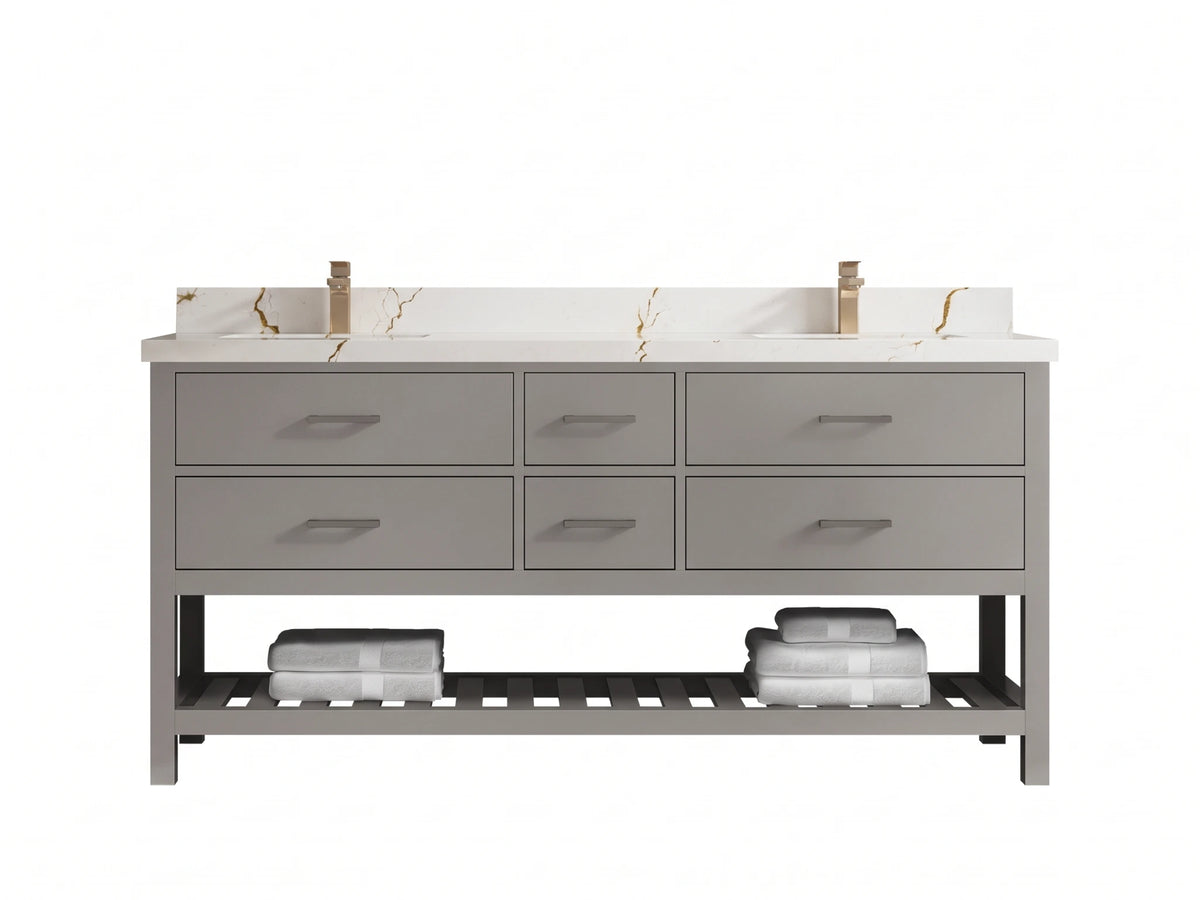 Parker 72 in. W x 22 in. D Double Sink Bathroom Vanity
