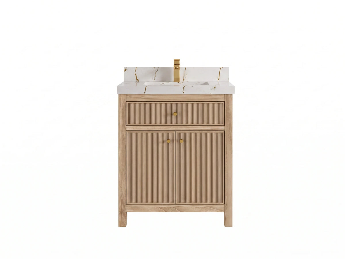 Sonoma Teak Wood 30 in. W x 22 in. D Single Sink Bathroom Vanity