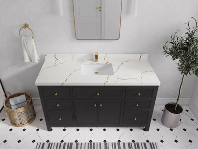 Sonoma 60 in W x 22 in D Free Standing Reeded Single Sink Bathroom Vanity