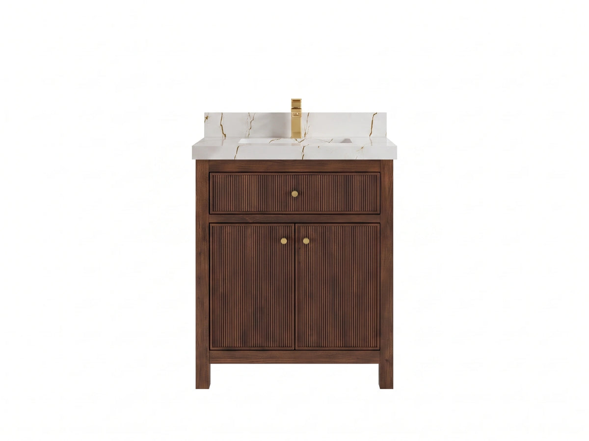 Sonoma Teak Wood 30 in. W x 22 in. D Single Sink Bathroom Vanity
