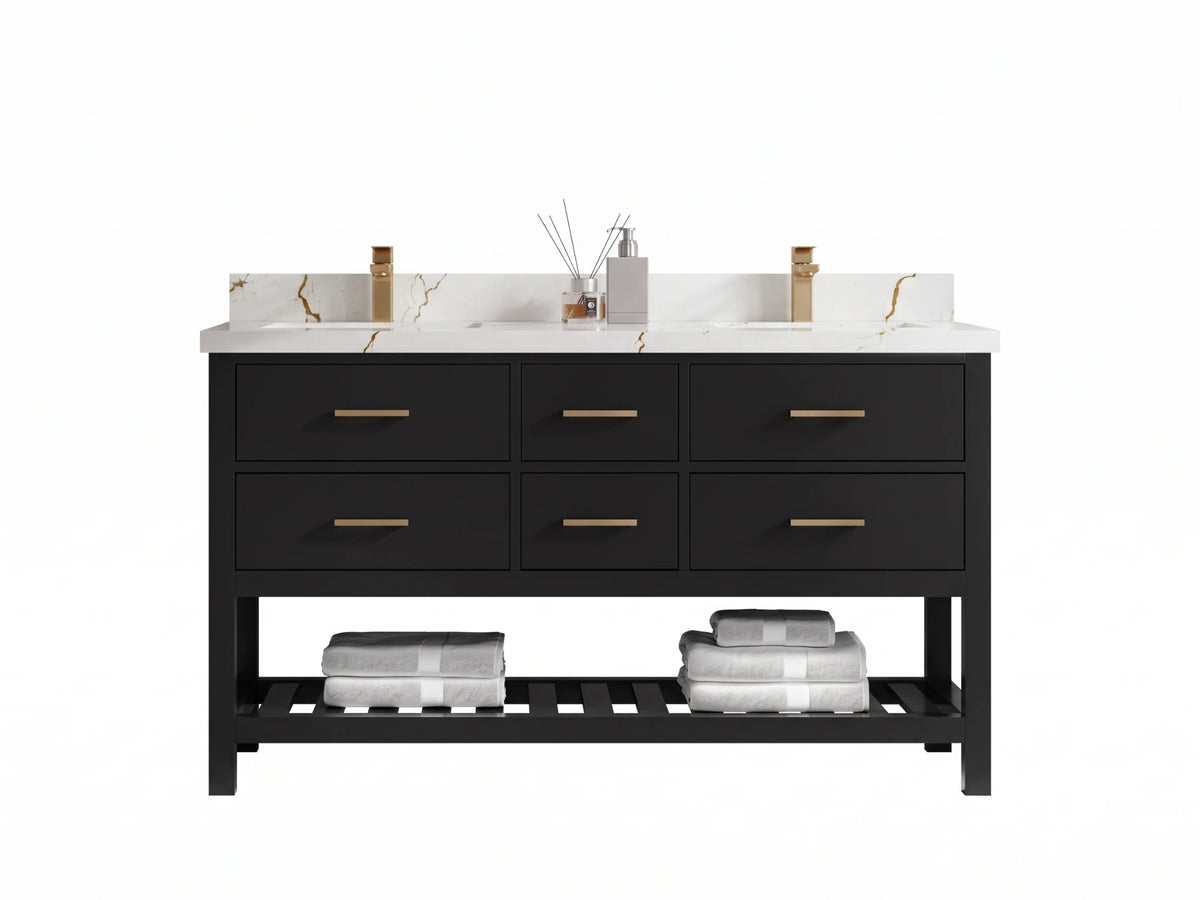 Parker 60 in. W x 22 in. D Double Sink Bathroom Vanity
