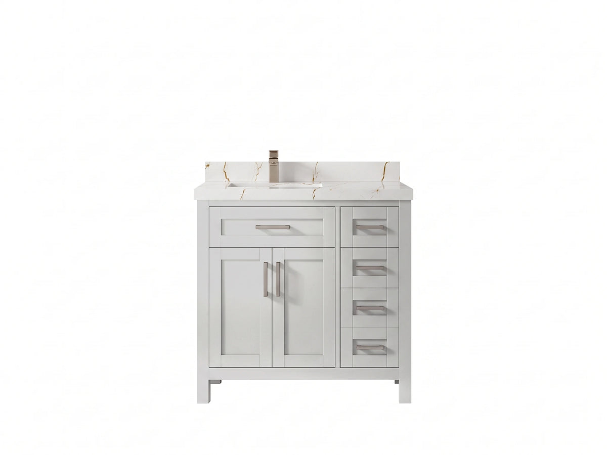 Cambridge 36 in. W x 22 in. D Left Offset Sink Bathroom Vanity