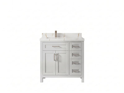 Cambridge 36 in. W x 22 in. D Left Offset Sink Bathroom Vanity
