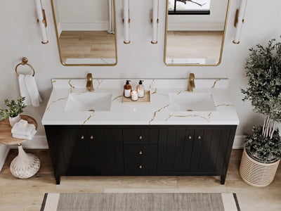 Atlanta 72 in. W x 22 in. D Double Sink Bathroom Vanity