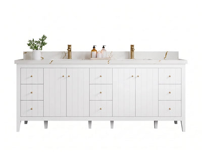 Atlanta 84 in. W x 22 in. D Double Sink Bathroom Vanity