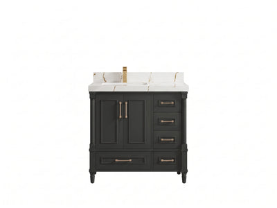 Aberdeen 36 in. W x 22 in. D Left Offset Sink Bathroom Vanity