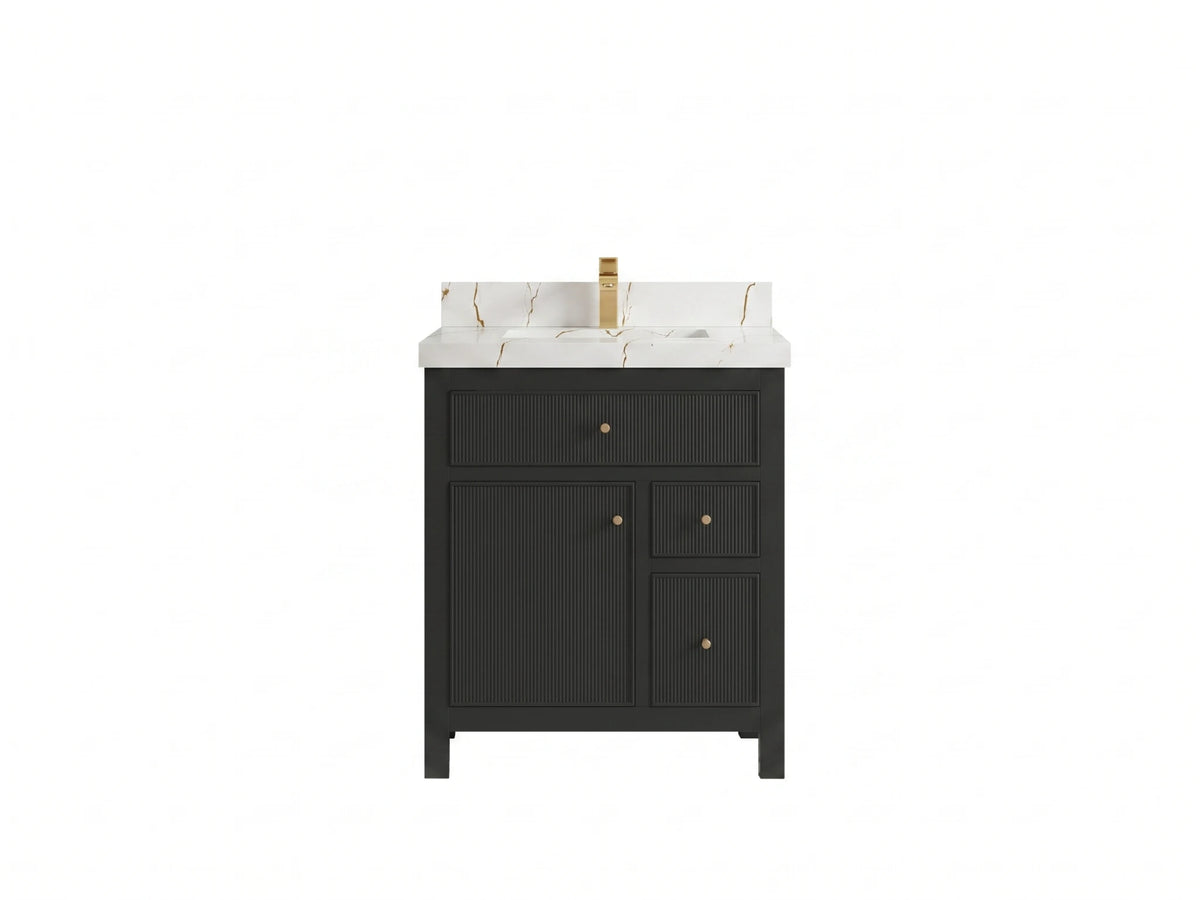 Sonoma 30 in W x 22 in D Reeded Free Standing Single Sink Bathroom Vanity