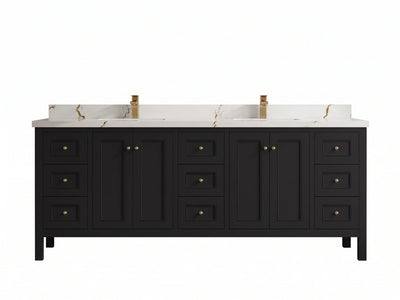 Nashville 84 in W x 22 in D Double Sink Bathroom Vanity