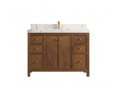 Chicago Teak 48 in. W x 22 in. D Single Sink Bathroom Vanity