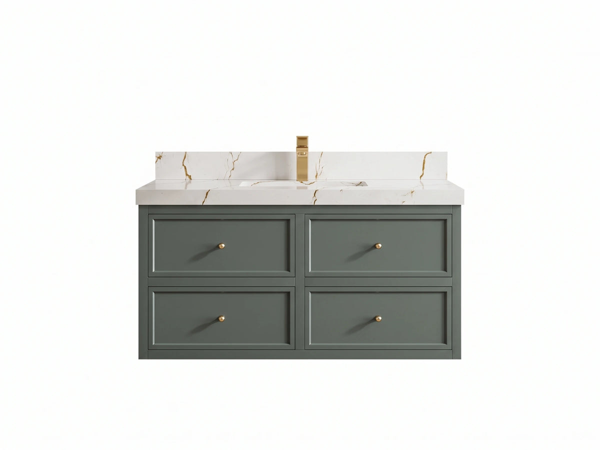 Roswell Floating 42 in. W x 22 in. D Single Sink Bathroom Vanity