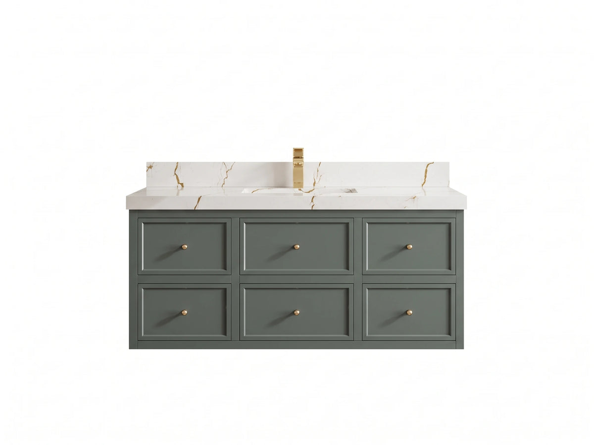 Roswell Floating 48 in. W x 22 in. D Single Sink Bathroom Vanity
