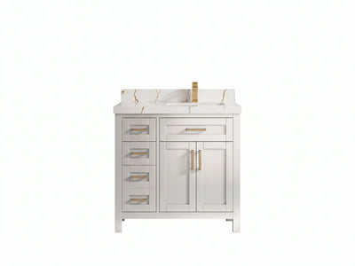 Cambridge 36 in. W x 22 in. D Right Offset Sink Bathroom Vanity