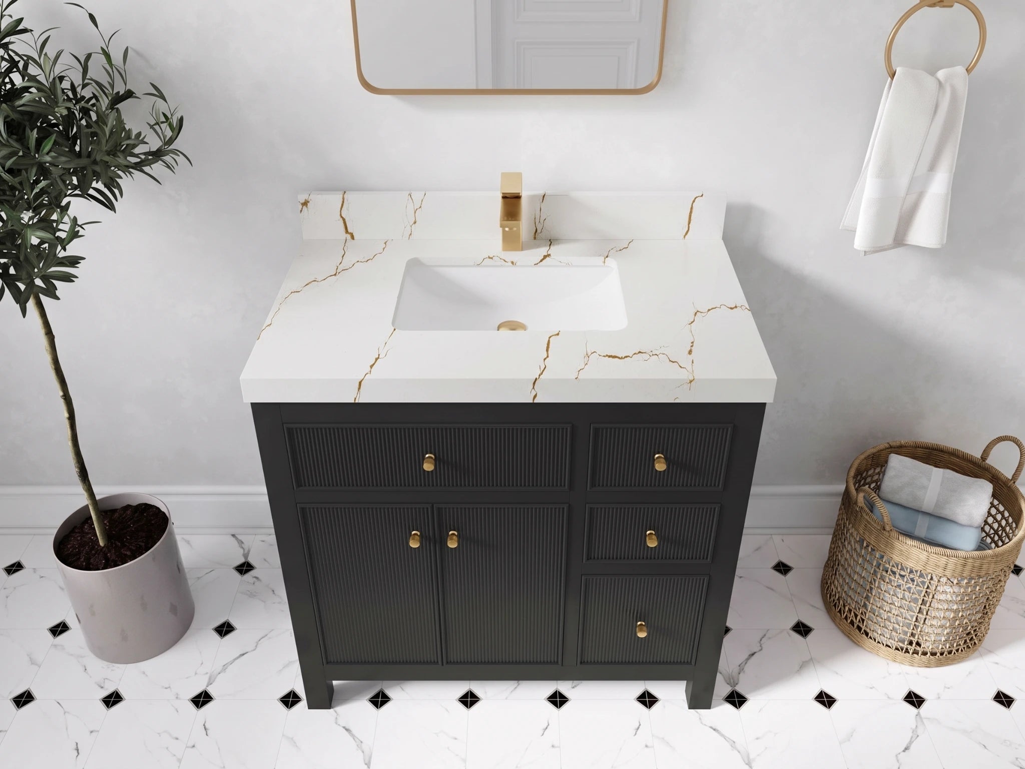 Sonoma 36 in. W x 22 in. D Center Sink Bathroom Vanity