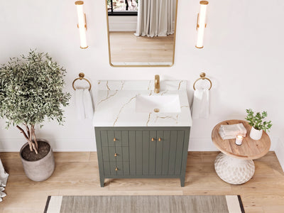 Atlanta 36 in. W x 22 in. D Left Offset Sink Bathroom Vanity