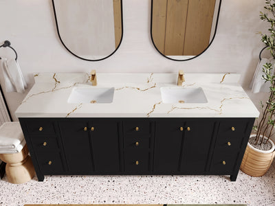 Chicago 84 in. W x 22 in. D Double Sink Bathroom Vanity