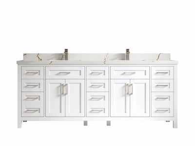 Cambridge 84 in. W x 22 in. D Double Sink Bathroom Vanity